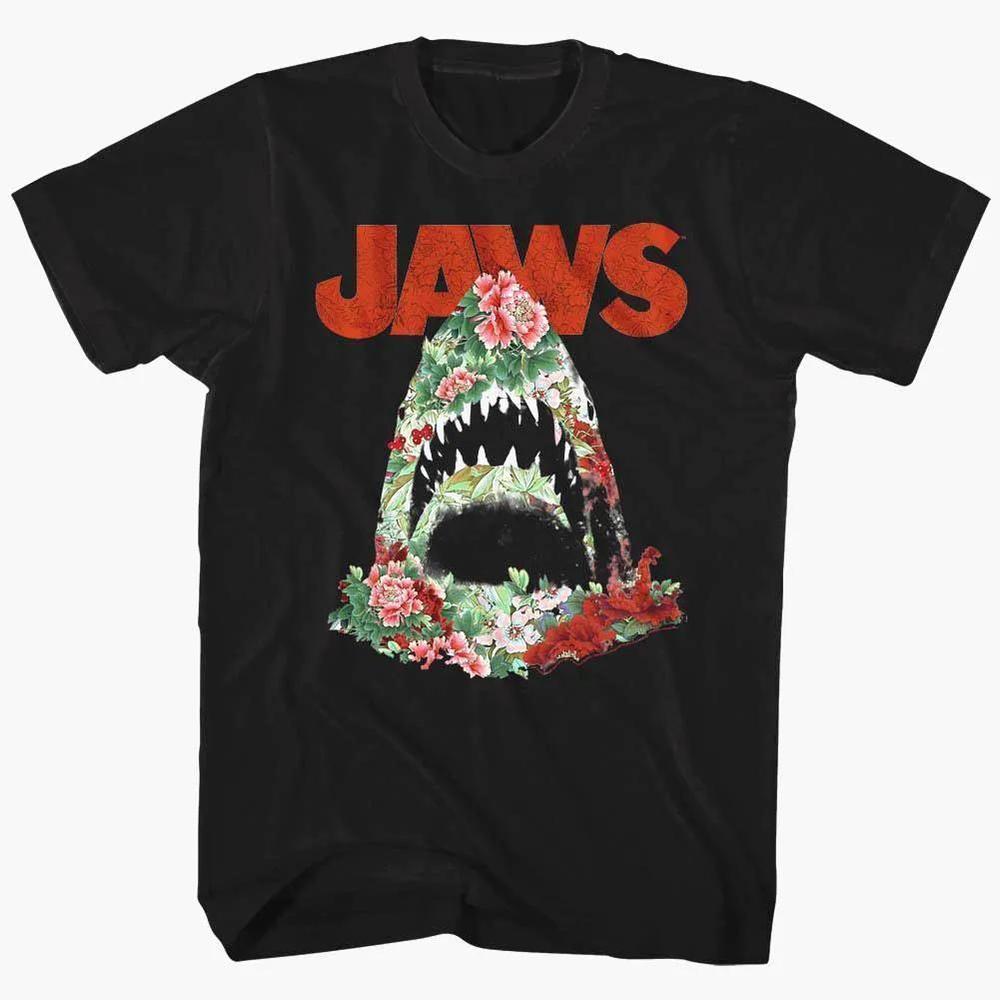 Jaws Floral Shark Unisex T Shirt